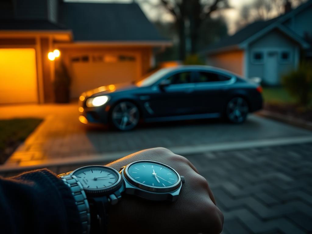 Early morning vehicle pickup by a KeyDrop Ontario driver