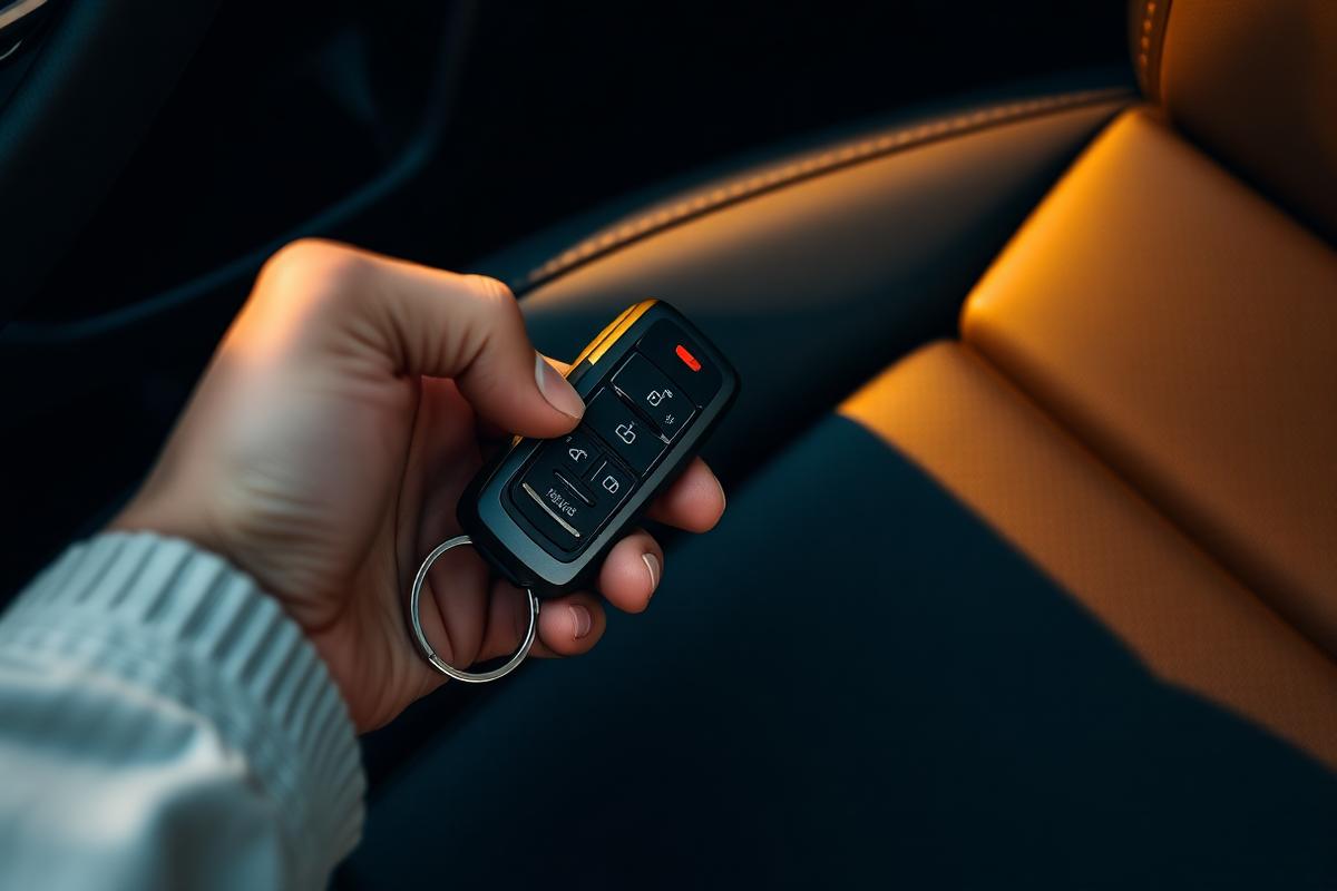 Customer handing over a car key fob